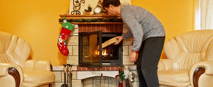 Rusted Metal Fireplace Restoration in Raymore, Missouri